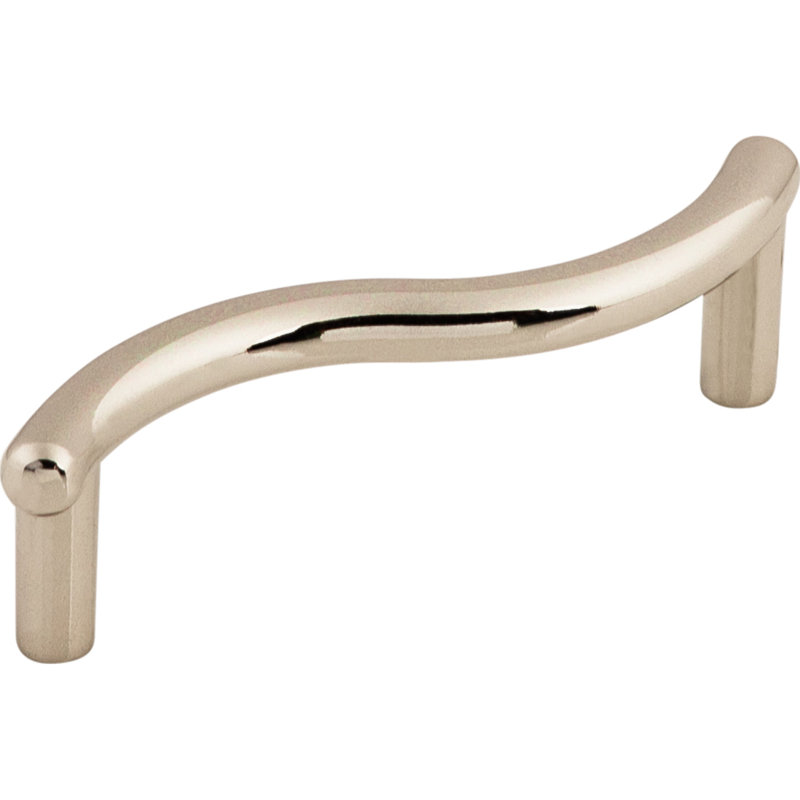 Spiral Bar Pull, Polished Nickel, 3" Center to Center