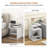 S-Shaped Side Table With Unique S-Shaped Frame And 2 Open Compartments