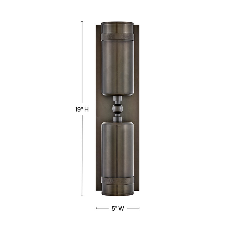 Pratt 19" Aluminum Pivotable Wall Mount Lantern, Black Oxide