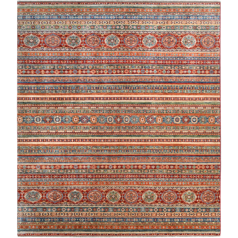 Hand Knotted Wool Area Rug