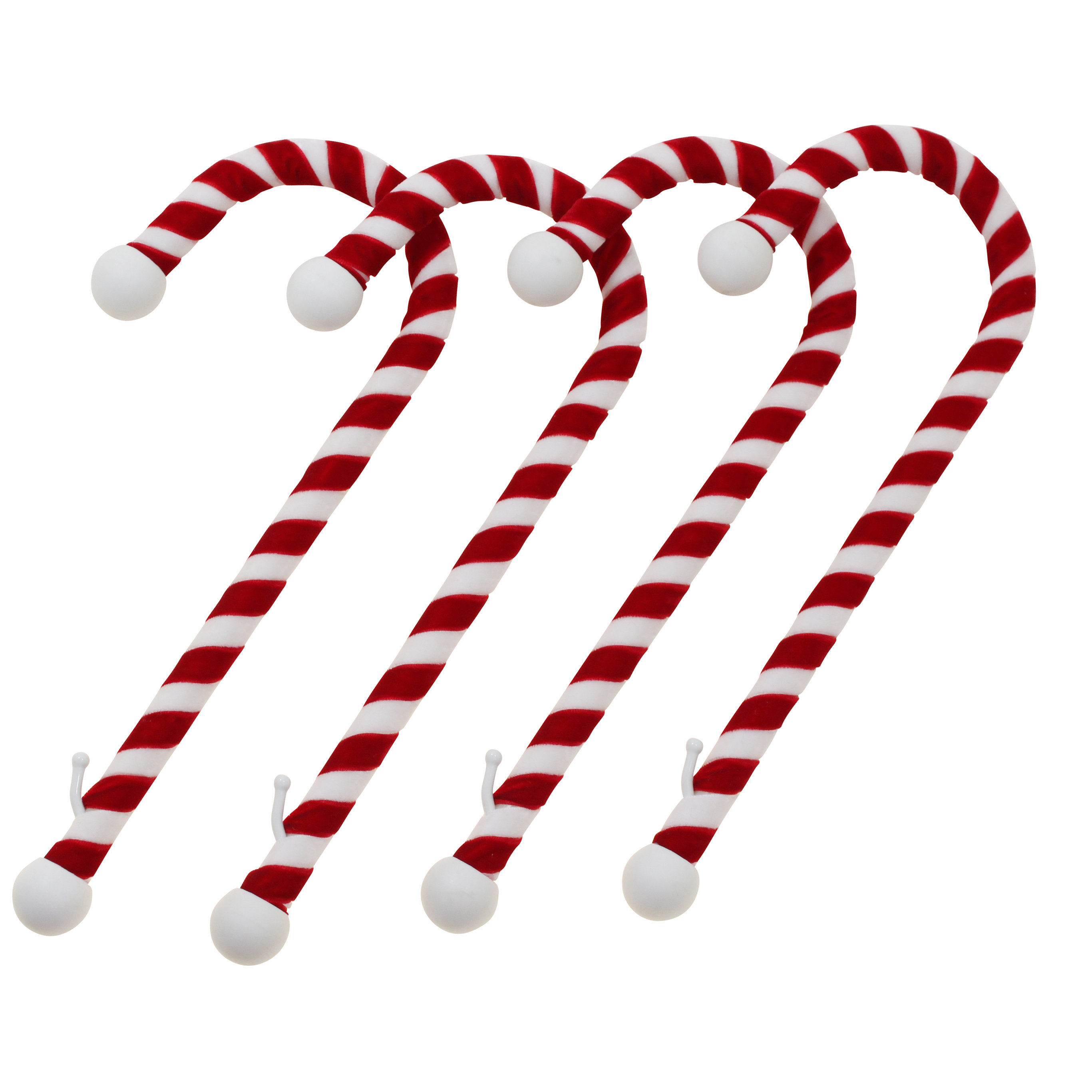 Haute Decor Candy Cane Velvet Edition Stocking Holder & Reviews | Wayfair