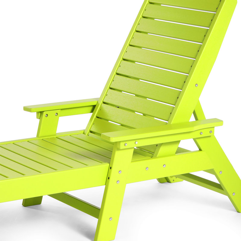 Ensemble de 3 chaises longues inclinables Laguna, Lime