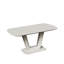 Table de salle à manger 63,08 - 78,74 pouces gris antique blanc avec pieds en forme de U, table extensible au design simple pour la vie moderne, blanc, bureau confortable