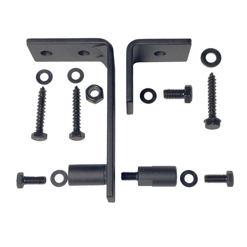 Ceiling Mount Classic Design Double Track Bypass Two Door Hardware Kit (Door Not Included), 132 in