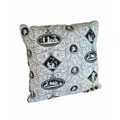 Black Persian Toile Accent Pillow
