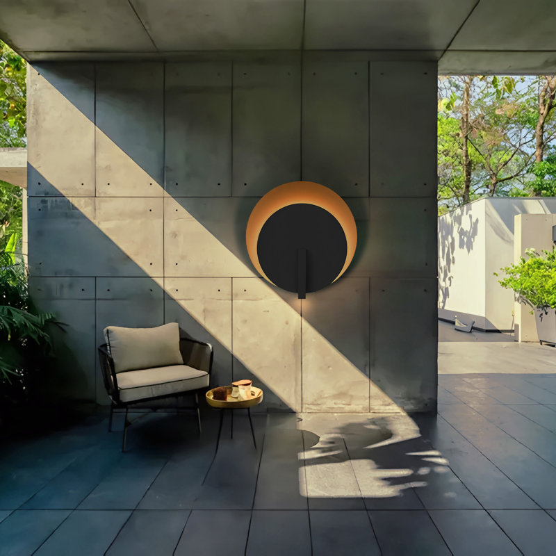 Eclipse LED Wall Sconce with Backlit Halo and Integrated Downlight, 3-CCT Selectable, Dimmable, Wet Rated, ADA Compliant