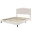 Lit en lin beige capitonné Diamond-639407024