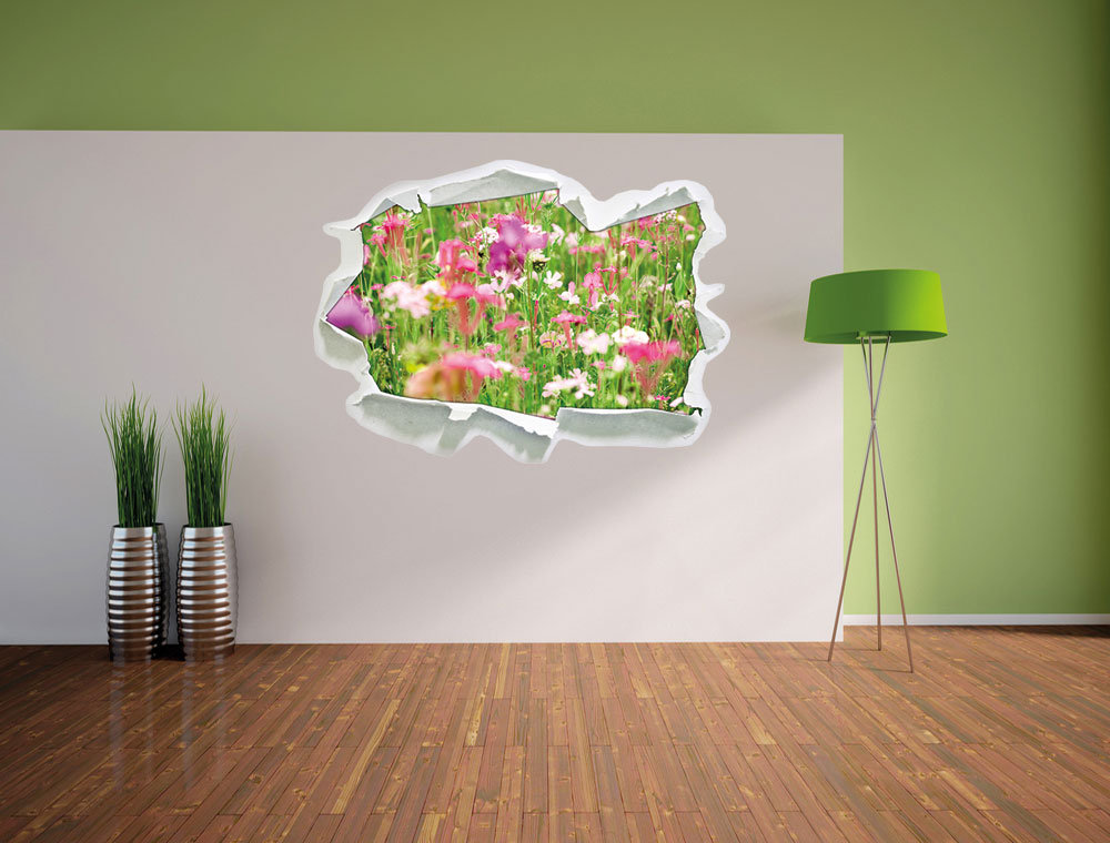 Wunderschöne Blumenwiese Wandsticker