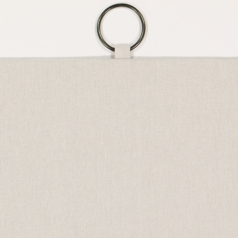 Destini Drop Cloth Light Filtering Ring Top Tab Farmhouse Curtain with Valance, Off White, 50" W x 84" L