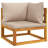 27.8'' Wide Square Wood Patio Sofa with Cushions-274946056