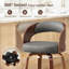 Tabouret de comptoir pivotant confortable avec pieds en bois massif durable-120683910