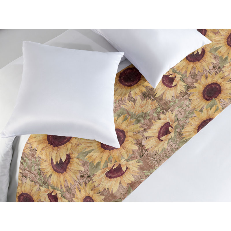 Foulard de lit Ambesonne Sunflowers Summer Flowers, Très grand lit