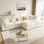 Grand canapé modulaire en forme de U de 130 po avec 2 repose-pieds mobiles, canapé modulaire en chenille 6 pièces avec structure en bois massif, sièges spacieux pour le salon-1547340938