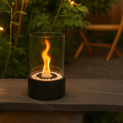 Bio-Ethanol Tabletop Fireplace with Flame Guard