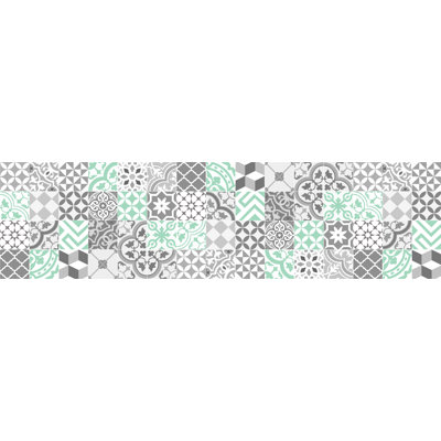 Audrey Vinyl Machine Printed Area Rug