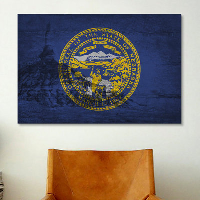 « flags nebraska cheminée rock », impression sur toile