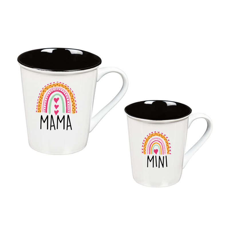 Ensemble-cadeau de tasse en céramique Mommy And Me, 16 oz et 8 oz, maman et mini