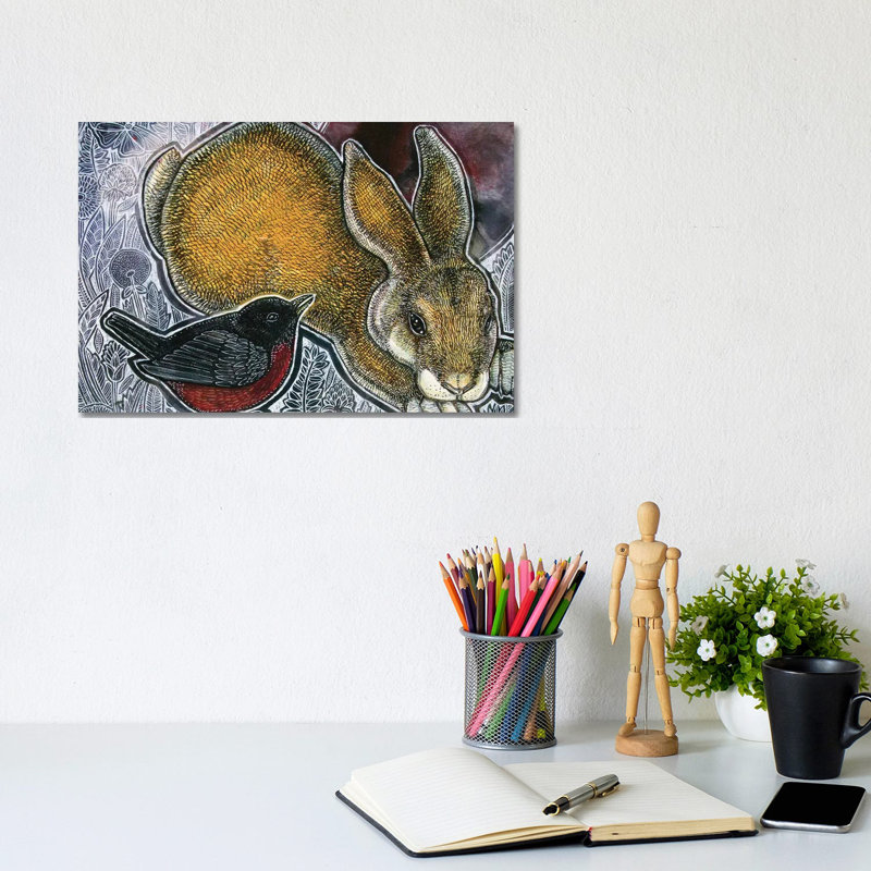 A Little Bird Told Me by Lynnette Shelley - Painting on Canvas, Wrapped Canvas, 20.32cm H x 30.48cm W x 1.91cm D