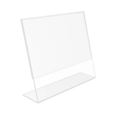 NEW 4 Acrylic Photo Frames 4x6 Vertical Clear Plastic Slant Standing Easel  Sign