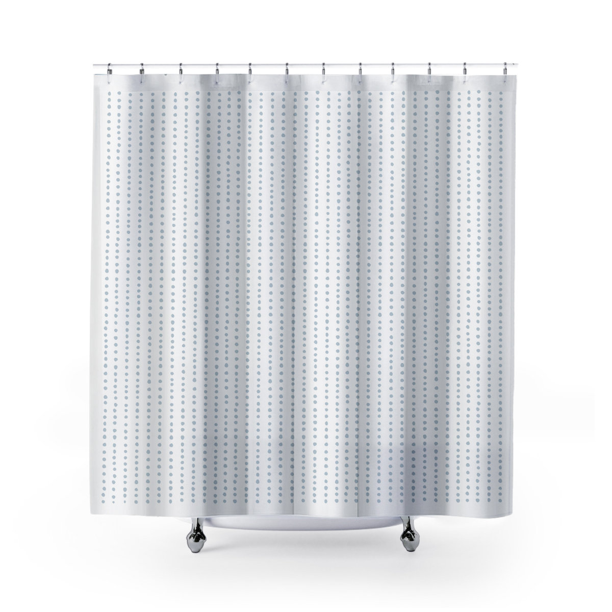 Thora Dots Mid-Century Shower Curtain, Gray