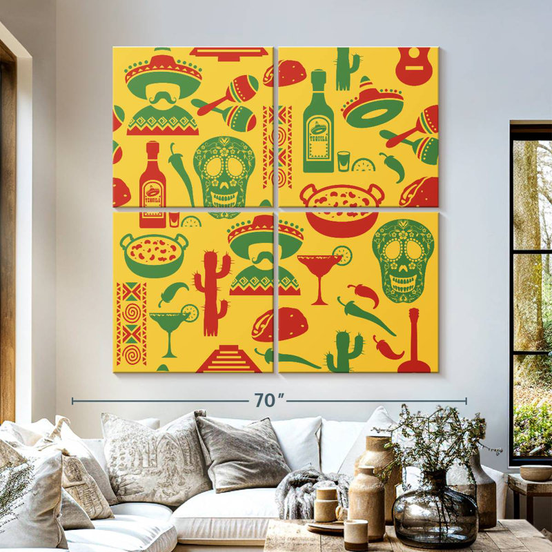 Kerner Mexican Icons, 57" H x 57" W