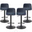 Ensemble de 2 tabourets de bar réglables, tabourets de bar pivotants de style Mid-Century, tabourets de bar industriels avec dossier et chaises de bar à hauteur de comptoir-414918457