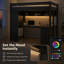 Lit mezzanine simple en bois massif-130105575-130105573