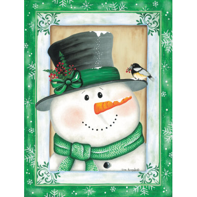 Chickadee & Snowman by Lisa Kennedy