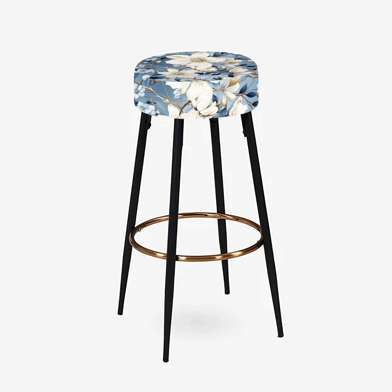 Ensemble de 2 tabourets de bar Blue Retro Finesse