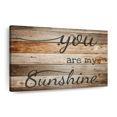 «You Are My Sunshine Typographie II», reproduction sur toile