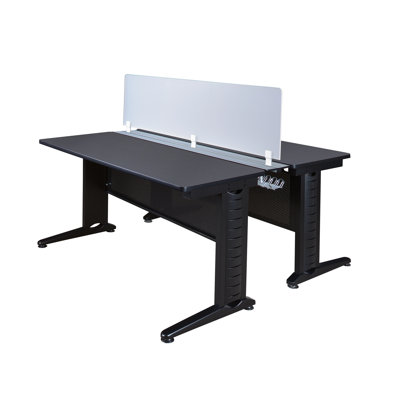 Fusion 2 Person Bench Workstation with Privacy Panel