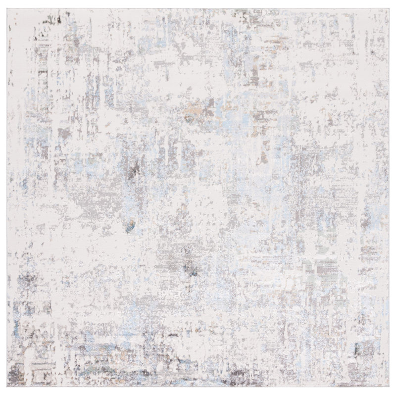Tapis abstrait Bel Air Performance, Carré 6 pi 7 po