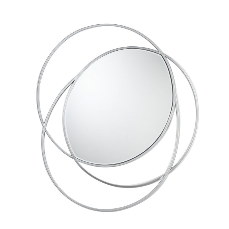 Jans Metal Flat Wall Mirror, Chrome