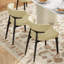 Ensemble de 6 chaises de salle à manger modernes entièrement assemblées, revêtement en similicuir kaki et pieds en bois massif-795834296-795834300-795834303