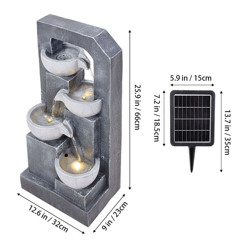 Outdoor Floor Fountain with Lights