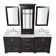 85'' Double Bathroom Vanity with Carrara Marble Top with Mirror