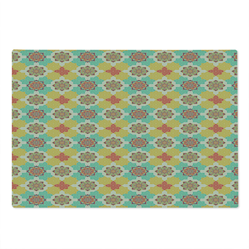 Ambesonne Moroccan Cutting Board Large Size Boho Native Culture Multicolor