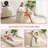2 In 1 Convertible Beige Faux Fur Bean Bag Sofa Chair-519206343