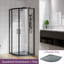Selana Sliding Door Quadrant Slate Effect Round Shower Enclosure with Tray  1900 x 900 mm-1629002916-1629002919