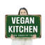 Enseigne de fantaisie en aluminium Vegan Kitchen Street 18 po x 24 po-119479487