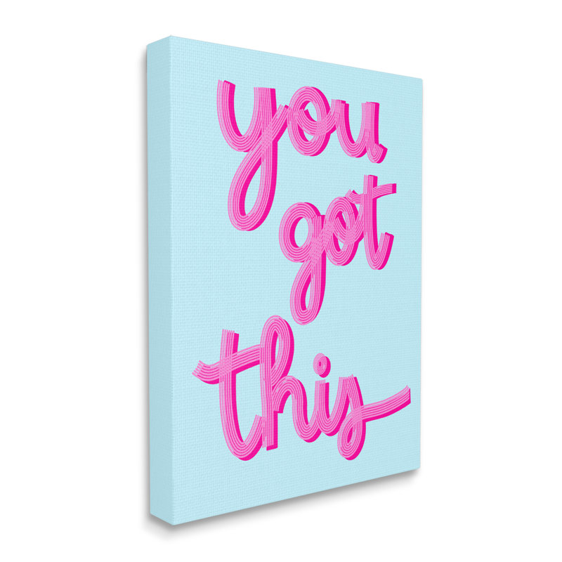 Impression sur toile, "You Got This Pink and Blue", H 40 po x l 30 po x P 1,5 po