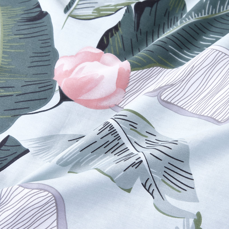 Delania Satin Floral Duvet Cover Set with Pillowcases, Super King - 2 Standard Pillowcases