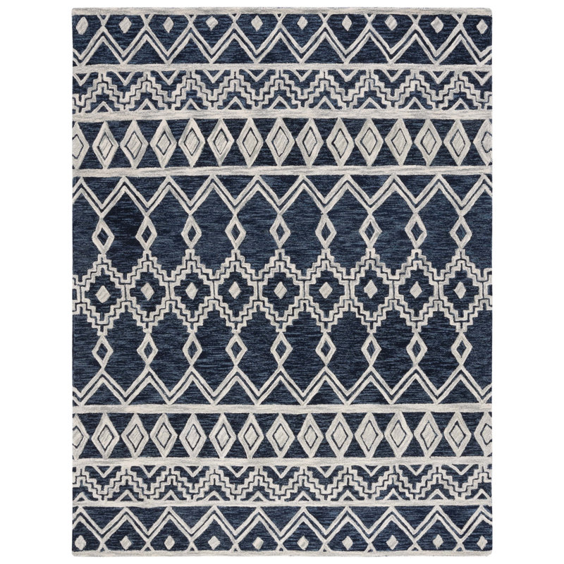 Abbigaile Hand Tufted Wool Southwestern Rug, Rectangle 8' x 10'