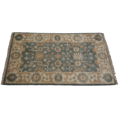 Piccarda Oriental Area Rug in Blue