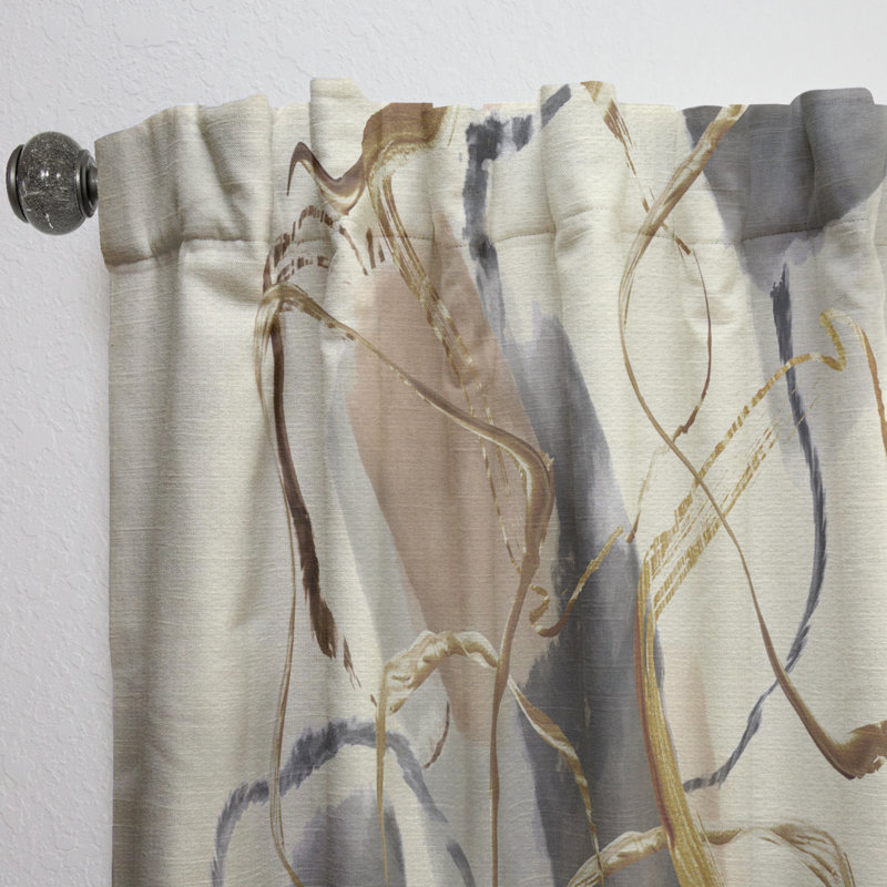 Gold Glam Squares VIII - Glam Velvet Curtain - Room darkening - 1 panel, 52" W x 95" L