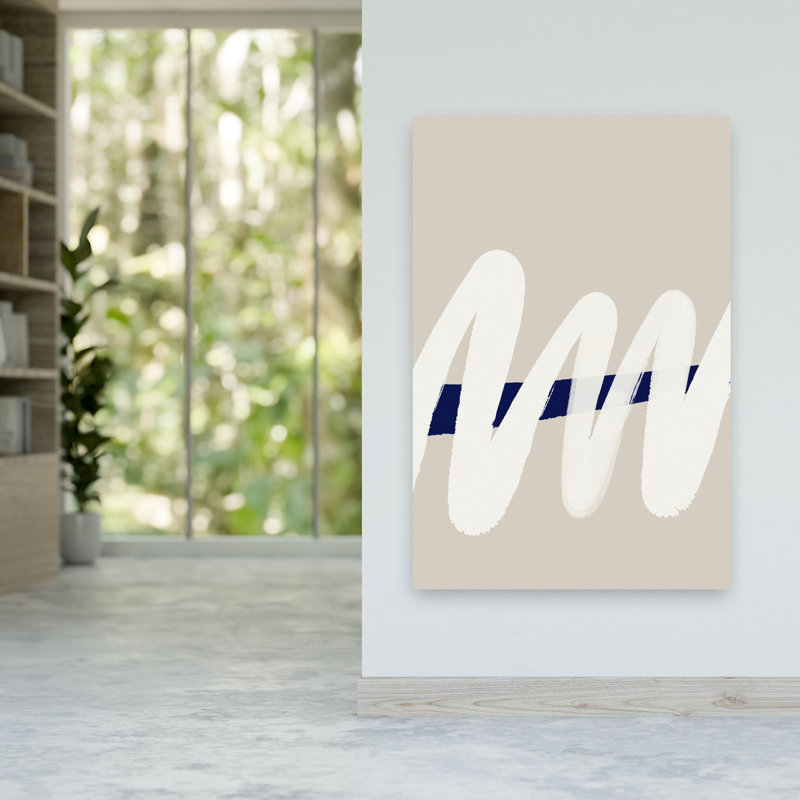 Zigzag Elegance Abstract Contemporary Minimalist Wall Art Print, 152.4cm H x 101.6cm W