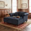 Chaise longue deux places avec coussins décoratifs