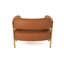 Fauteuil demi-tonneau en cuir Damariyon