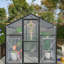 Serre en aluminium d'extérieur - Installation rapide et protection en polycarbonate pour une ventilation sûre des jardins