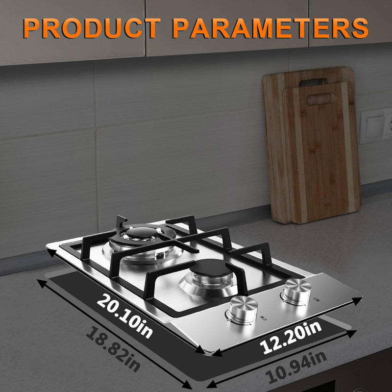 Plaque de cuisson 12,2 po à 2 brûleurs avec 2 brûleurs